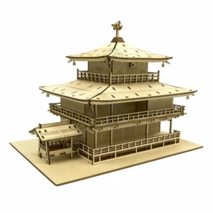 AZONE Wooden Art Kinkakuji Temple kigumi 3D puzzle DIY tool kit gifts Japan new - Picture 1 of 4