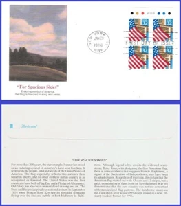 EE. UU.5 #2920D U/A FLEETWOOD FDC BKLT4 bandera sobre porche s/a - Imagen 1 de 1