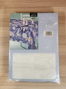 Mervyn's California Daisy Lane Tischdecke blau 52"x70" länglich USA - Bild 1 von 8