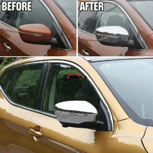 For Nissan X Trail T32 Chrome Side Door Mirror Cover Scuff Plate Protector 2019 - Picture 1 of 12