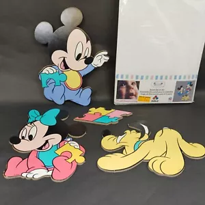 Vintage Dolly Disney Room Decor Set Pluto Mickey Minnie Wall Hangings Nursery - Picture 1 of 12