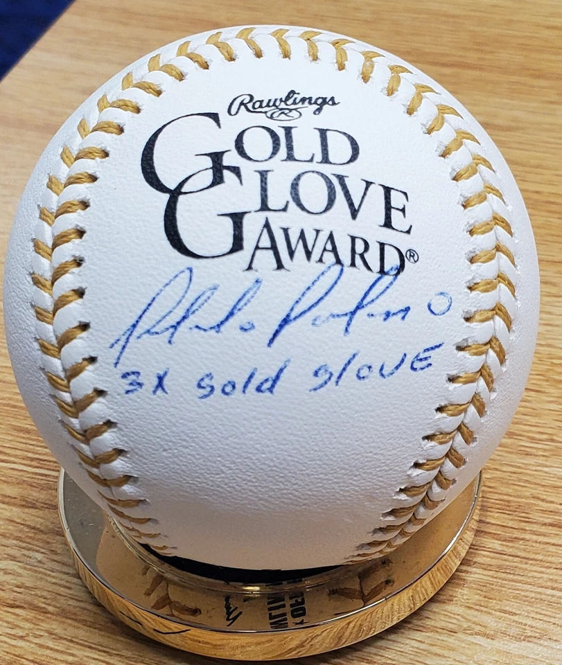 Guante de Oro Autografiado PLACIDO POLANCO "3X GG" Oficial Rawlings MLB Béisbol  Foto 1 de 1