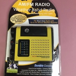 NEW Sealed AM/FM Weatherband Radio With Pivoting Led Night Light - Afbeelding 1 van 8