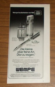 Seltene Werbung Christian Dior LES DIOR Herren-Uhr Feuerzeug Kugelschreiber 1978 - Bild 1 von 1