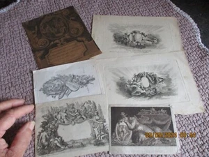 Jolis Ornements Page de Garde d' ancien Livre Echantillons imprimeurs - Picture 1 of 6
