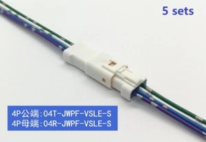 5 Sets 4 Pin Automotive Wire Connector Cable Waterproof 04R-JWPF-VSLE-S 04T-JWPF - Picture 1 of 2
