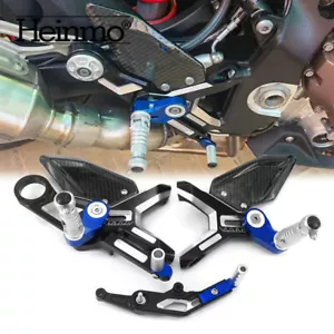 For S1000RR M1000RR 2019-2024 Carbon Fiber Footrest Adjustable Rearset Foot Peg - Picture 1 of 8