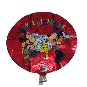 VINTAGE M & D MYLAR REFILLABLE BALLOON HAPPY BIRTHDAY MICKEY MINNE MOUSE DISNEY - Picture 1 of 4