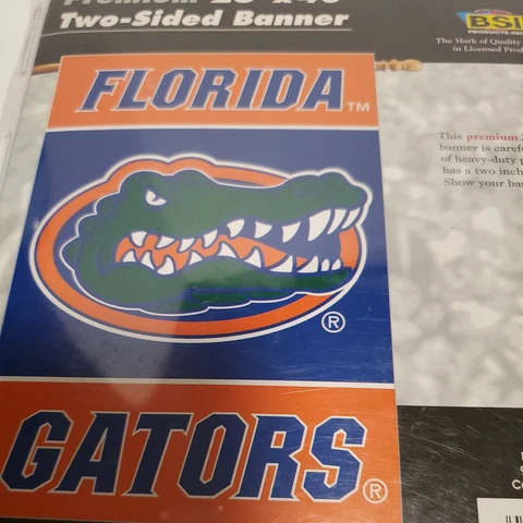 NEW, Sealed Florida Gators Premium 28" X 40" Two-sided Banner With Pole Sleeve Cover