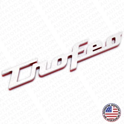 For Maserati Levante GT Side Fender Trofeo Emblem Nameplate Badge Chrome Red - Image 1 of 4