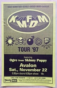 KMFDM - Original Show Flier Ogre Skinny Puppy 1997 Tour Avalon Ballroom Boston - Bild 1 von 1