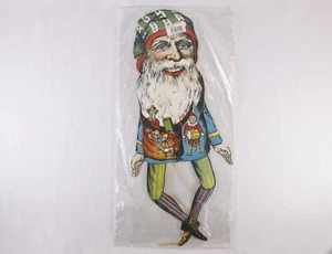Vintage Danish Jumping Jack Santa advent calendar, moveable creepy paper... - Picture 1 of 10