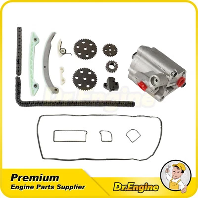 Kit de cadena de distribución bomba de aceite con junta de cubierta de válvula apta 05-11 Ford Focus 2.0L DOHC Foto 1 de 4