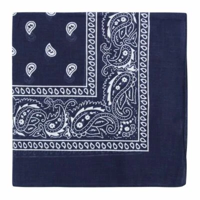Bandana 100% Algodón Doble Cara Estampado Paisley Vaquero Bufanda Fiesta Favor Diadema Foto 1 de 4
