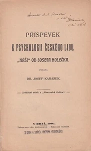 Dr. José Karasek famoso Adadémico y Eslavo Checo Autografiado Título 1908 - Imagen 1 de 1