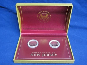 Caja conmemorativa de cuartos estatales de Nueva Jersey 1999 Bolsa Monetaria de los Estados Unidos - Imagen 1 de 9