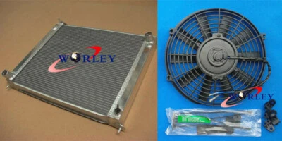 3Row FOR Aluminum Radiator+FAN Nissan Fairlady 300ZX Z32 Twin Turbo MT 1990-1996 - Image 1 of 4
