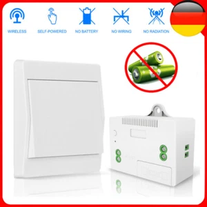 Funkschalter System Funk-Wand-schalter & Funk-Empfänger Wasserdicht batterielos! - Bild 1 von 12