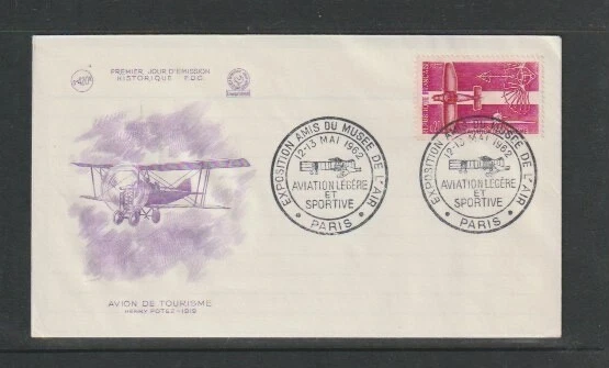 France 1962 SG1573 FDC (Paris) Civil and Sports Aviation-Jodel Ambassadeur 420a - Image 1 of 1