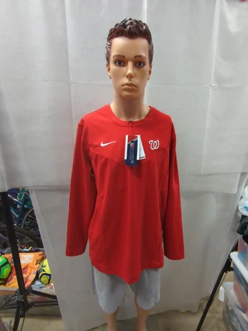 NWT Washington Nationals Nike 1/4 Zip Pullover Jacket XL Cover