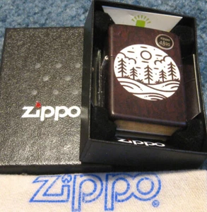 ZIPPO  540 GLOW IN DARK DESIGN Lighter TREE BARK 46287 New MINT in BOX Sealed - Picture 1 of 5