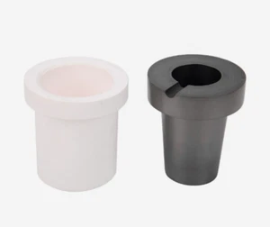 Graphite Crucible + Quartz Crucible Jacket Kit Gold&Silver Melting Refining Tool - Picture 1 of 14