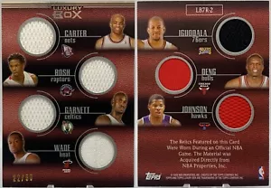 /50 2007-08 Luxury Box Relics 7 Carter Bosh Garnett Wade Iguodala Johnson Jersey - Picture 1 of 3