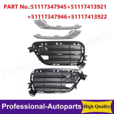 Set of 4PCS Front Bumper Outer Grille Trim Cover For BMW X3 2015-2017 - Изображение 1 из 4