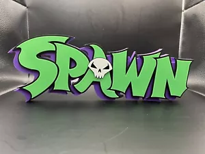 Spawn Logo Schild Display | 3D Wand Schreibtisch Regal Kunst - Bild 1 von 4