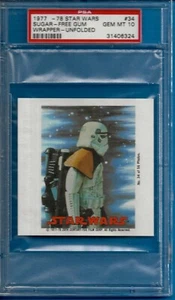 1977 Star Wars Sugar-Free Gum Wrapper #34 Stormtrooper Rookie Psa 10 - Picture 1 of 2