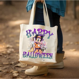 Walt Disney World Halloween Kürbis Minnie Maus Canvas Trick or Leckerbissen Tragetasche - Bild 1 von 1