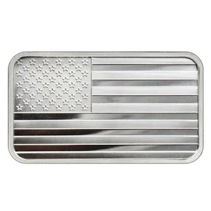 5 Troy oz American Flag .999 Fine Silver Bar Sealed - Picture 1 of 3