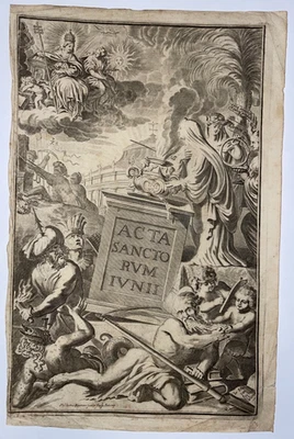 PHILIBERTUS BOUTTATS 1701 INUSUAL FRONTISPICIO ANTIGUO Foto 1 de 4