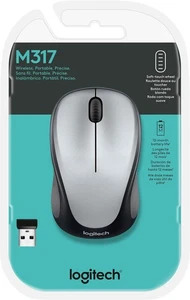 Logitech M317 Wireless Mouse Light Steel 910-005766 NEW - Picture 1 of 2
