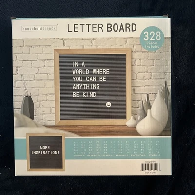 LETTER BOARD 328 pieces letters/numbers/shapes/symbols . 12"x12" NEW! - Image 1 of 3