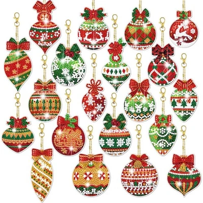 Diamond Painting Craft Kit Set 10 Pendants Christmas Diamond Painting Craft - Image 1 of 4
