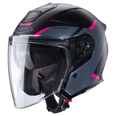 Caberg Jethelm Flyon II Boss matt-schwarz/grau-Fuchsia - Größe XS - Bild 1 von 3