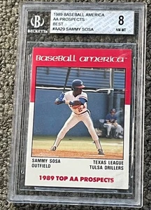 Sammy Sosa 1989 Baseball America AA PROSPECTS BECKETT BGS 8 - Picture 1 of 2