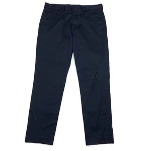 J.Crew Ludlow Pantalone Uomo 32x30 Slim Fit Elasticizzato Chino Conico Cotone Navy F4031 - Foto 1 di 13