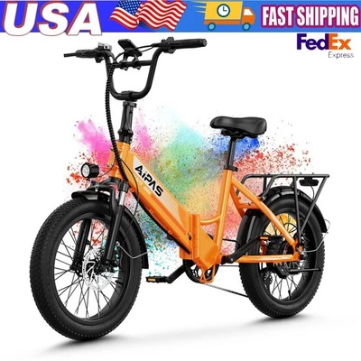 Aipas 20" Fat Tire Folding eBike 750W Peak 48V Electric Bike for Adults Fast US - Image 1 of 4