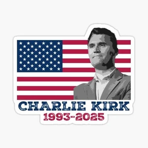 Charlie Kirk Patriot Vinyl gestanzter Aufkleber - Bild 1 von 1