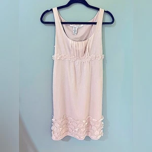 Vestido Max Studio marfil sin mangas con acento floral adjunto talla extra pequeño - Imagen 1 de 7