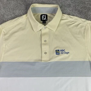 FootJoy RBC Heritage Polo Herren Large Gelb Kurzarm Performance Golf - Bild 1 von 9