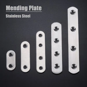 Stainless Steel Repair Plate Flat Straight Fixing Mending  Plate Brace Bracket - Picture 1 of 11