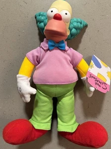 NEU 2025 Jakks Pacific The Simpsons Krusty 11 Zoll Plüschpuppe mit Etikett Wave 2 - Bild 1 von 2