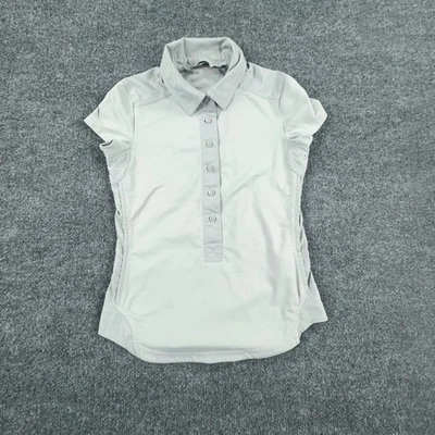 Adidas Stella McCartney Polo Mujer Pequeño Gris Manga Corta Calce Atlético Foto 1 de 4