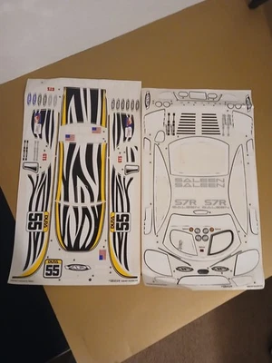 Vintage HPI  1/10 Saleen S7R Decal Sticker Sheets (2) Sets 9469-001/002 / USED - Image 1 of 3