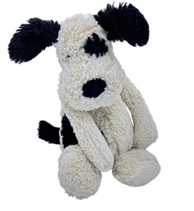 JELLYCAT London Medium Bashful Puppy Patch Cream/Black Soft Plush Floppy Toy Dog - Picture 1 of 15