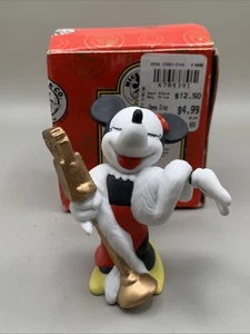 Rara statuina in ceramica Disney Minnie Mouse che canta alta 3" - Foto 1 di 8