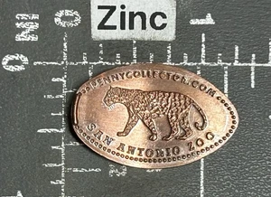 San Antonio Zoo Texas TX Leopard Jaguar Elongated Pressed Smashed Penny Coin - Picture 1 of 2